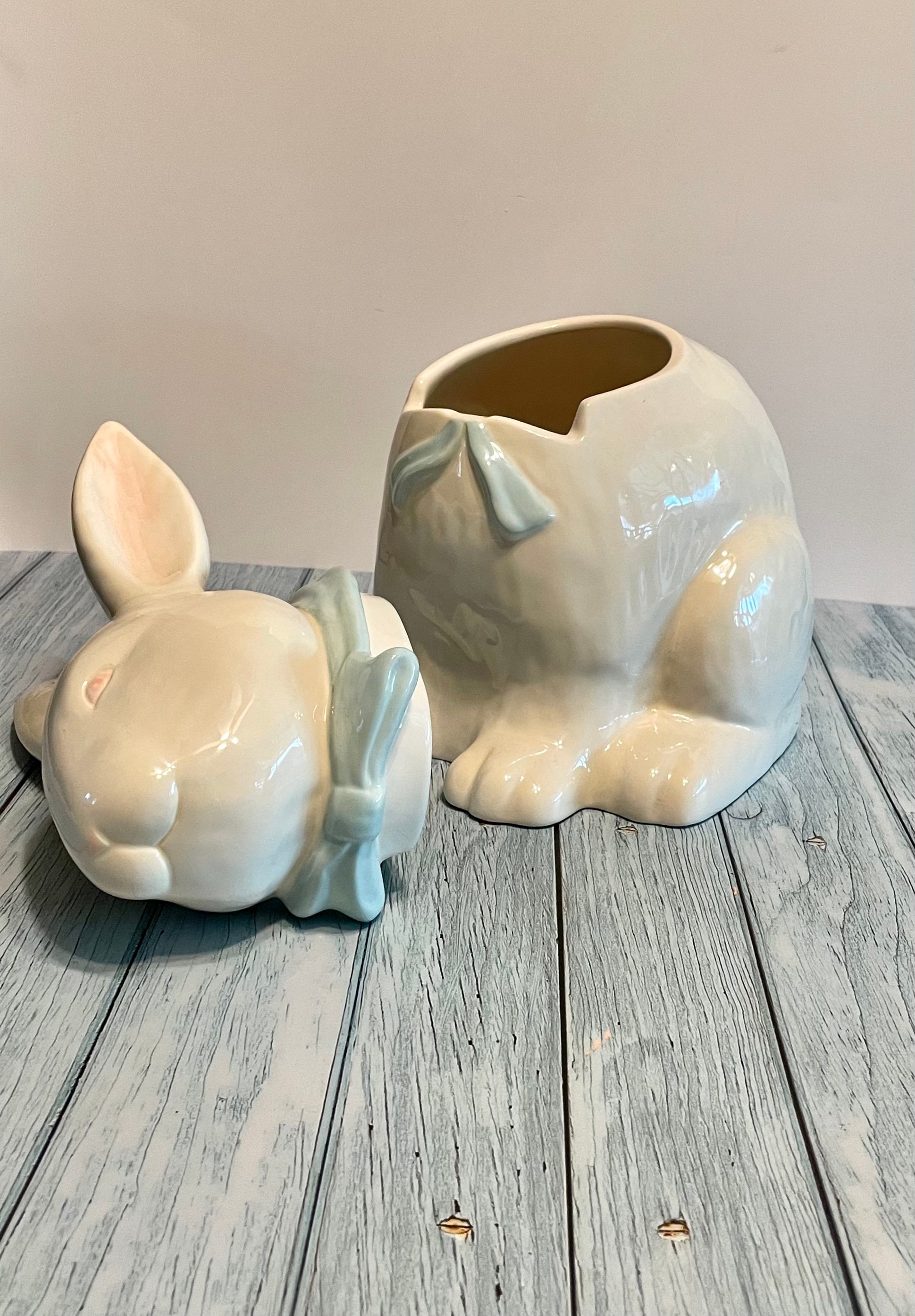 COOKIE JAR ~~ White Rabbit, Home Quality Ceramic - Etsy