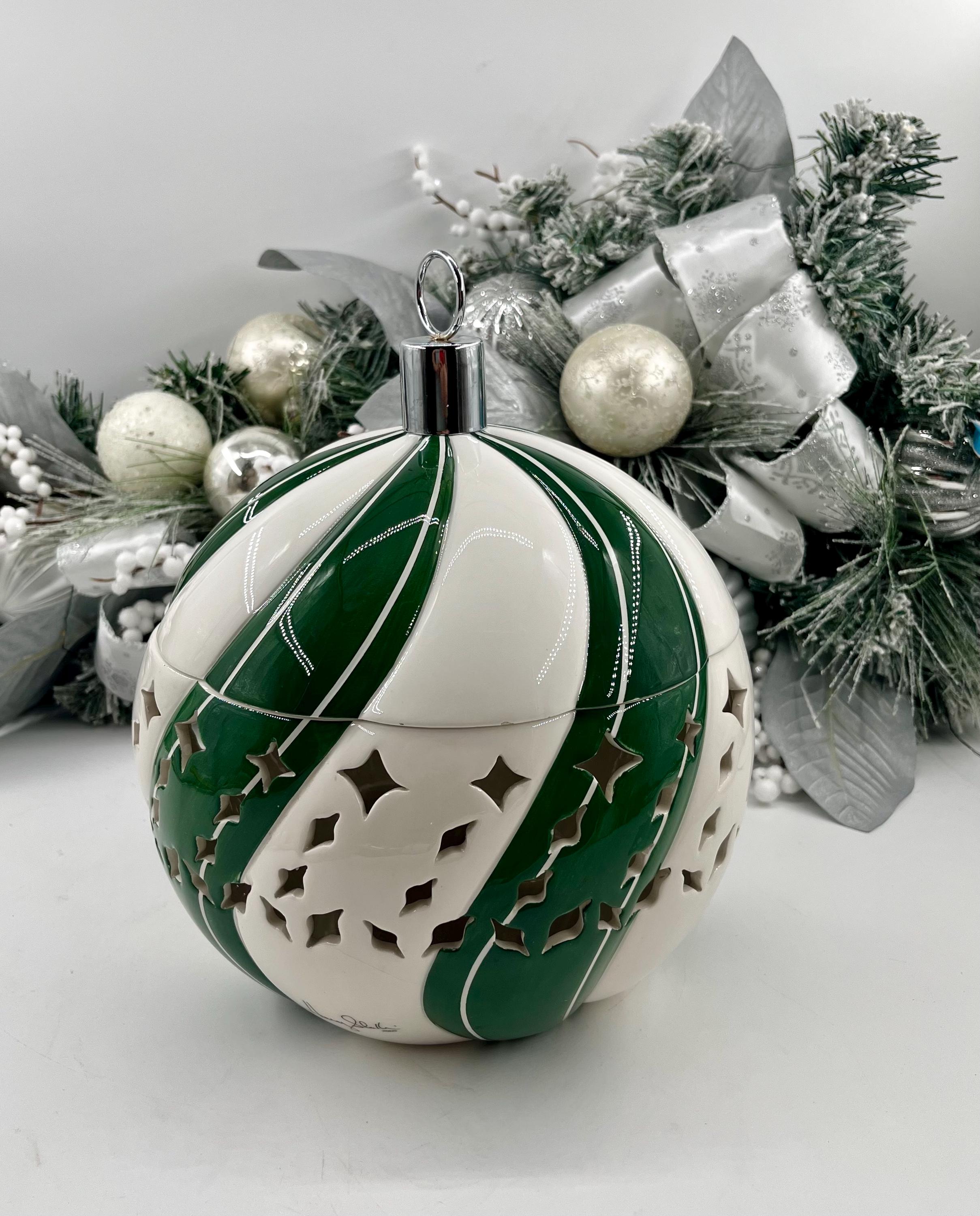CANDLE HOLDER ~ Candle Luminary, Signed Harry Slatkin, Holiday