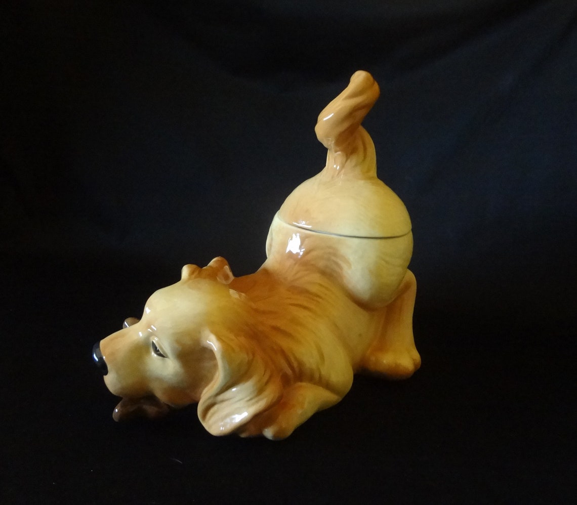 COOKIE JAR Yellow Lab Golden Retriever BIG Sky Carvers Etsy