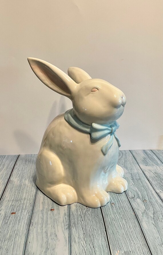 COOKIE JAR ~~ White Rabbit, Home Quality Ceramic - Etsy