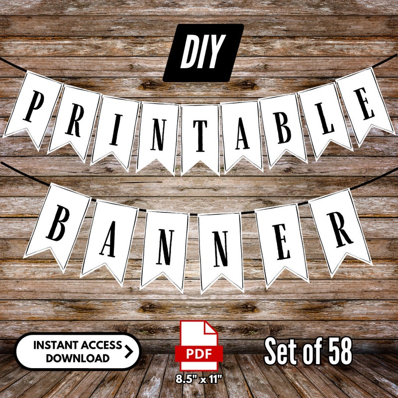 Printable Banner Etsy