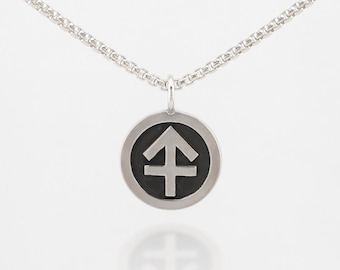 Sterling Silber im Besitz unterwürfig Trans Besitz Symbol Anhänger an Box Kette Halskette - Made to Order
