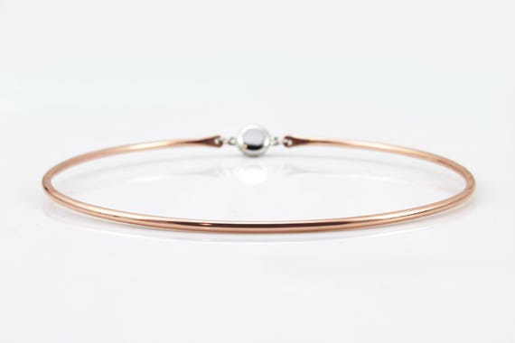 Discreet Slave Day Collar 14k Rose Gold 