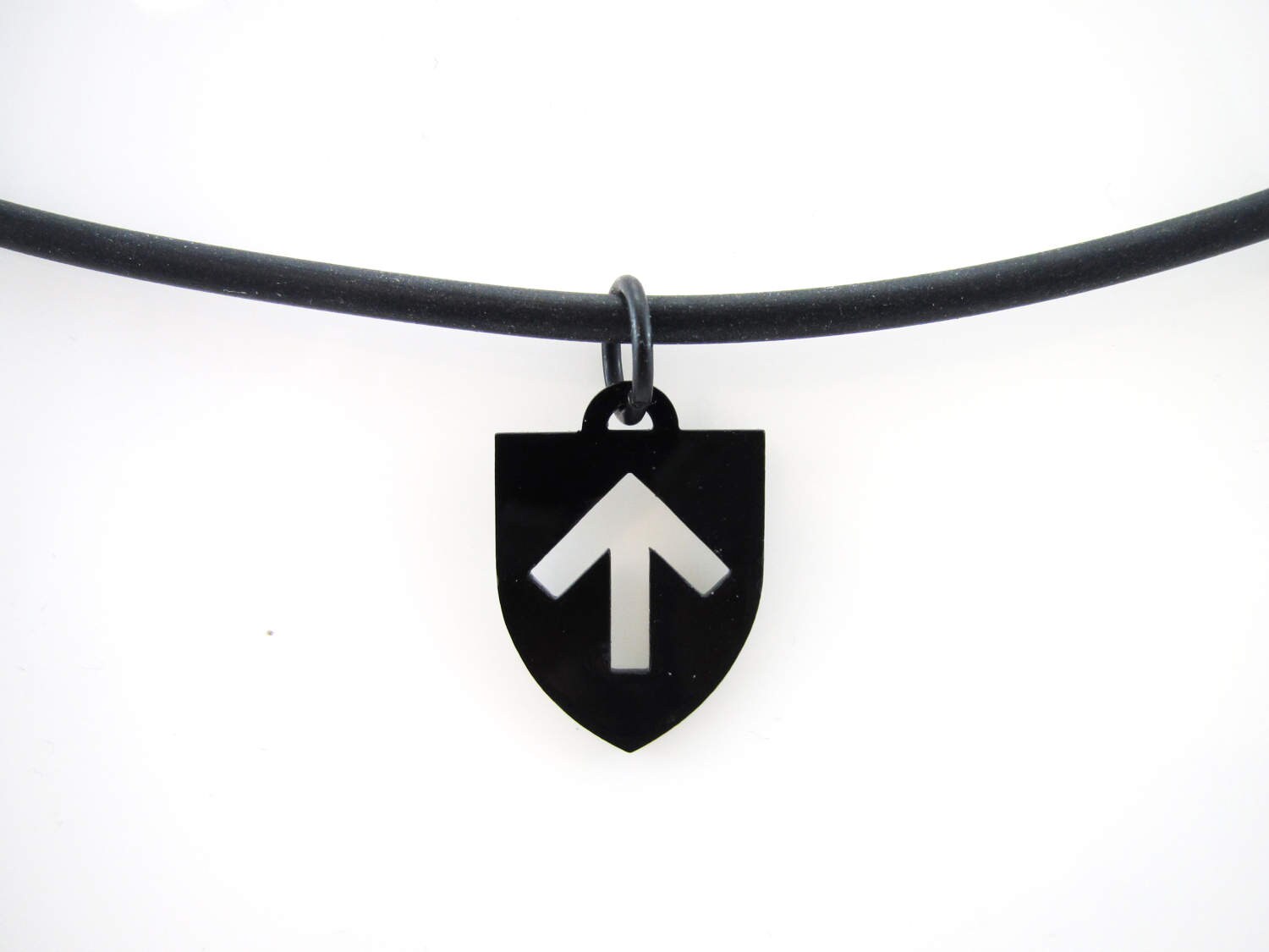 Black Acrylic Male Dominant Ownership Icon Pendant On Silicone Etsy