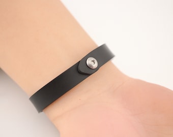 Diskrete Locking Viton Gummi Armband - Edelstahl Verschluss