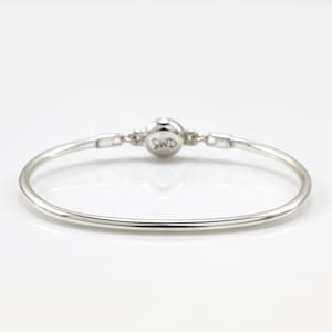 Pulsera discreta de plata de ley - Brazalete redondo de 10 G con cierre de llave Allen - Talla a medida