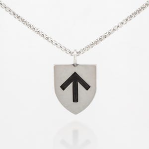 Sterling Silver Dominant Male Ownership Icon Pendant on Box Chain Necklace - Made to Order