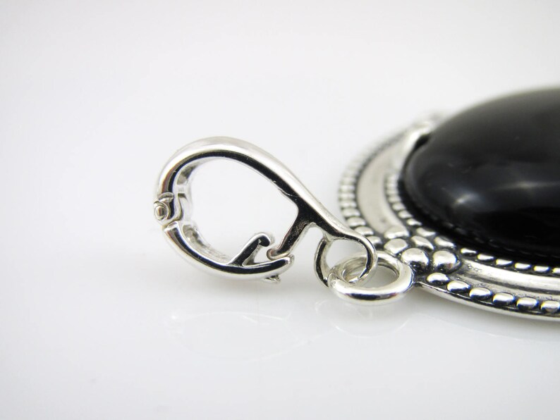 Sterling Silver Collar Hinged Bail Pendant With 30mm X 22mm Etsy