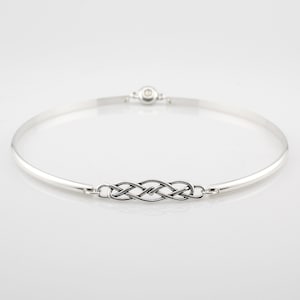 Discreet Slave Day Collar - Sterling Silver w/ Celtic Knot & Locking Allen Key Clasp