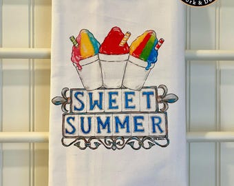 Snowball, Snoball, Tea Towel, NOLA Art, Louisiana, Wholesale Available , Drez Artwork, Dish Towel, Kitchen
