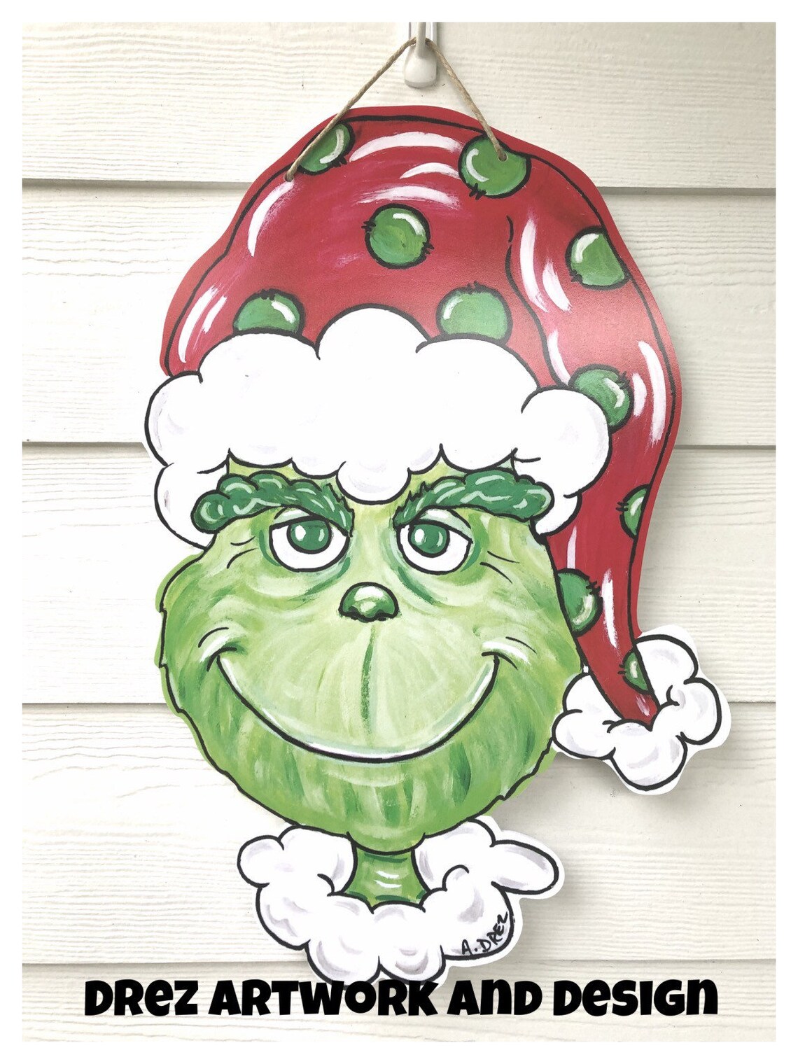 Grinch Door Hanger Christmas Door Hanger Christmas Decor | Etsy