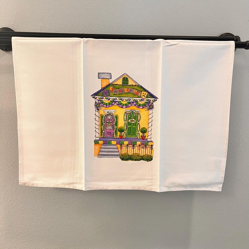 DrezArtworkAndDesign Mardi Gras Tea Towel - Thumbnail 2