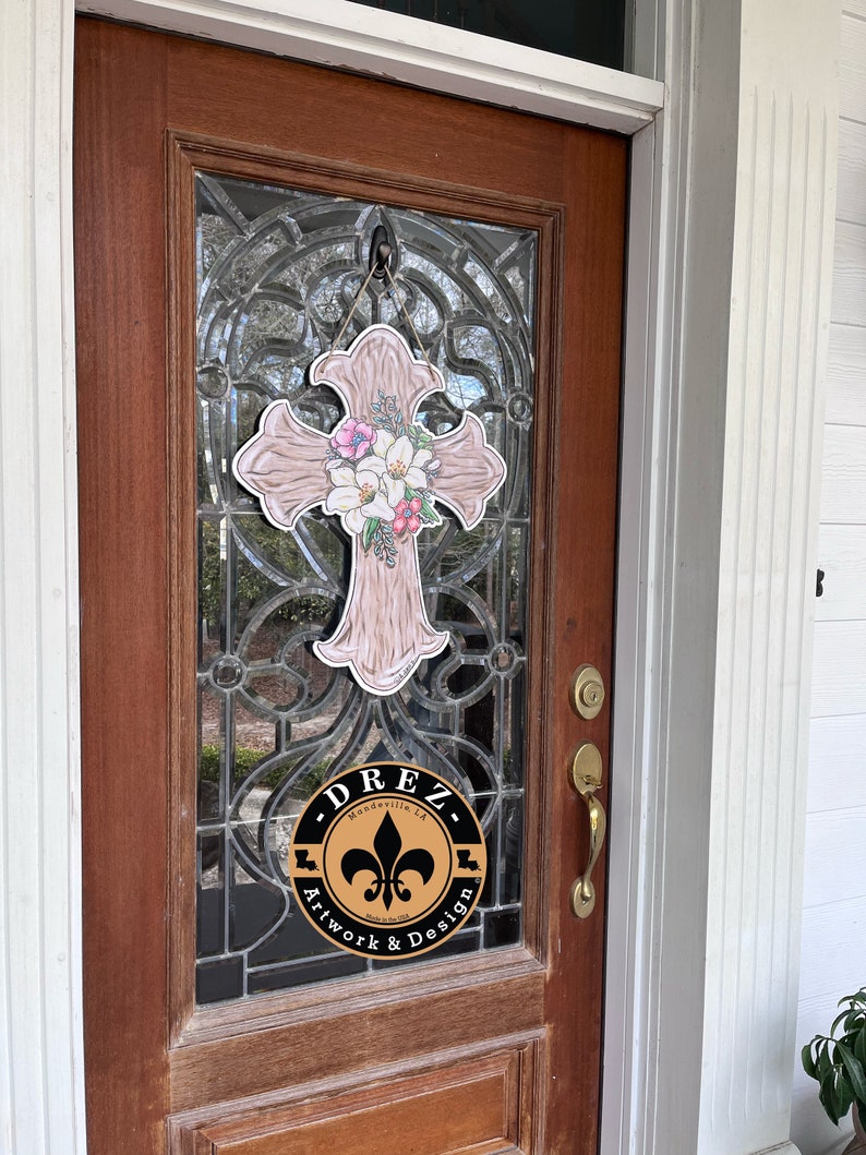 DrezArtworkAndDesign Cross Door Hanger - Thumbnail 2