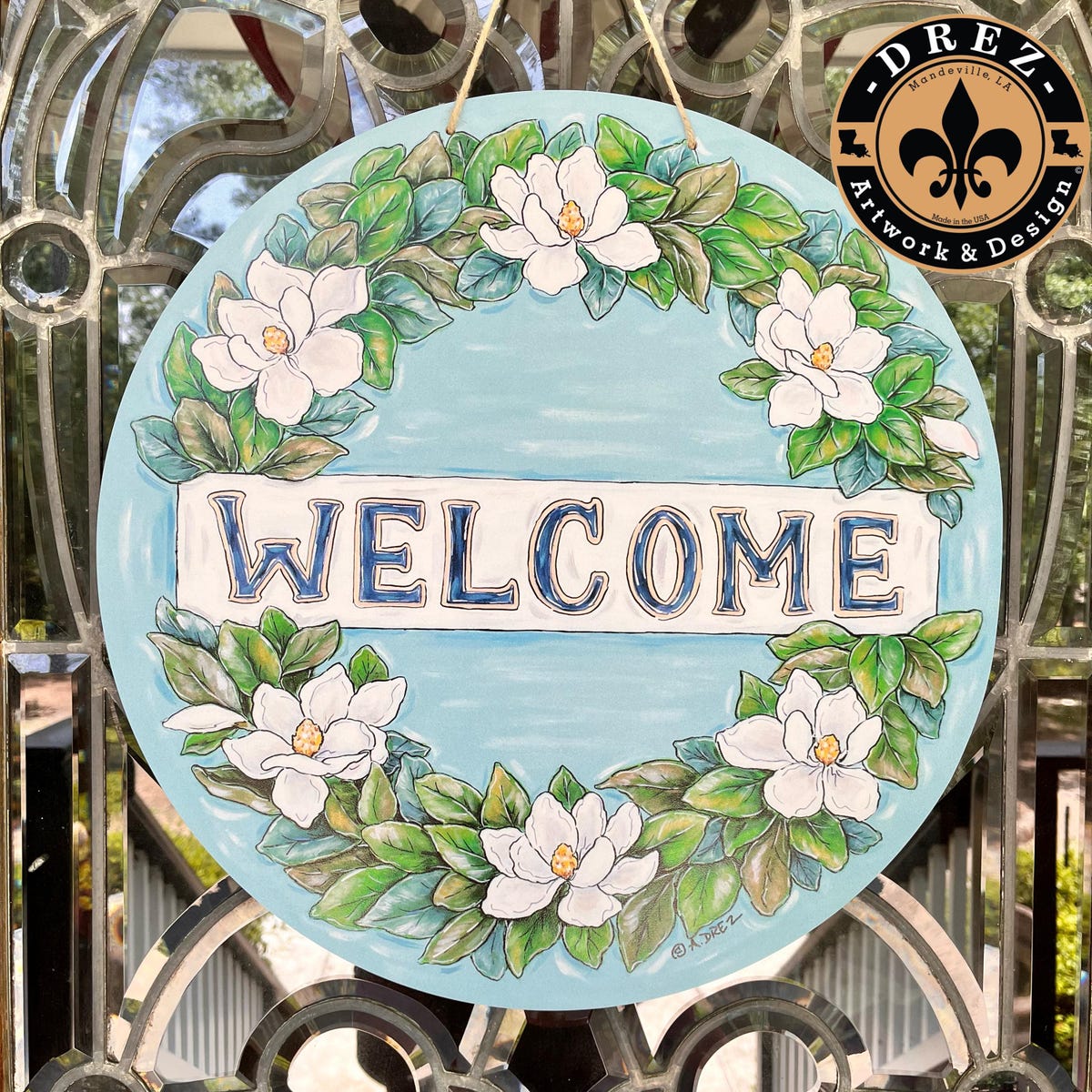 Magnolia Door Hanger, Flower, Spring, Summer , Louisiana Flower, NOLA, New Orleans, Springtime, Easter, Southern Flower - Etsy