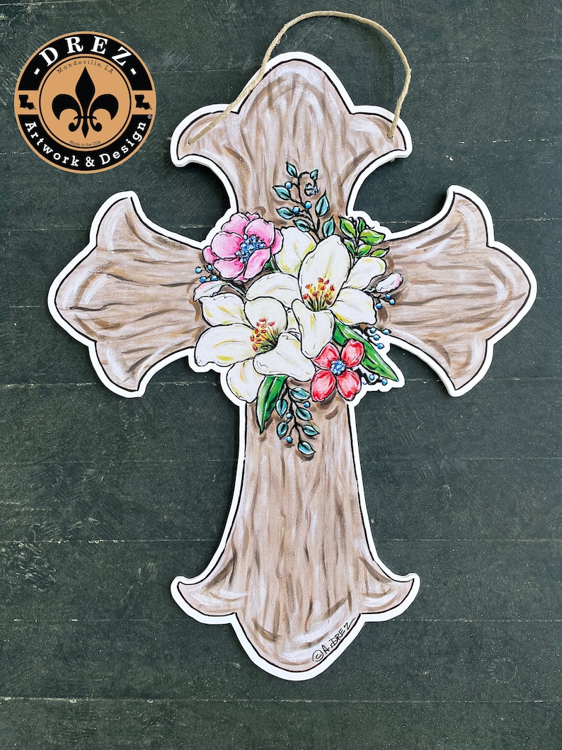 DrezArtworkAndDesign Cross Door Hanger
