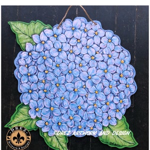 Hydrangea Door Hanger, Flower, Spring, Summer, Door Decor