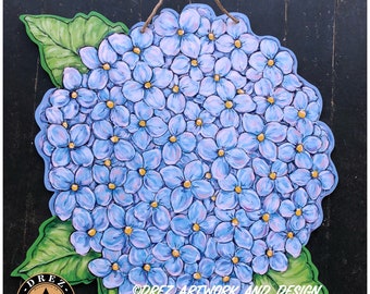 Hydrangea Door Hanger, Flower, Spring, Summer, Door Decor