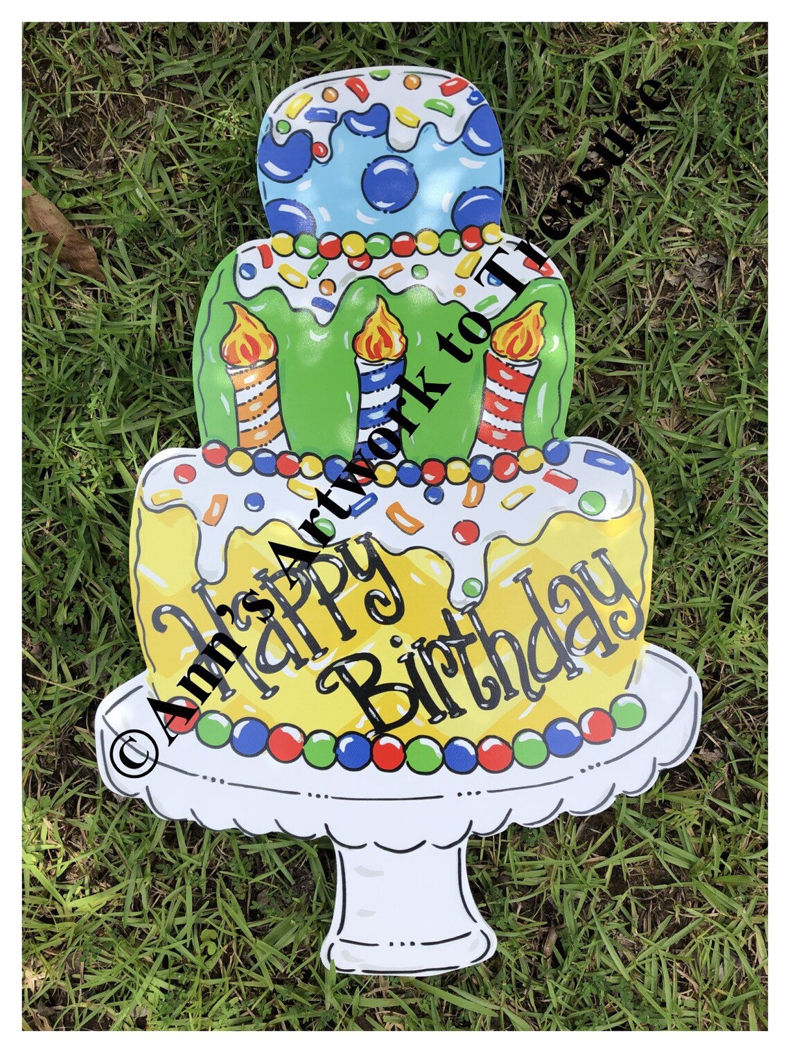 Birthday Cake Door Hanger Celebrate Etsy