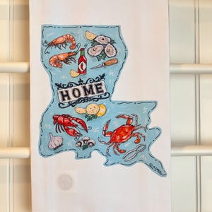 Crawfish Tea Towel, Kitchen, Bar, Wholesale Available, Drez Artwork, Nola Art, Louisiana Art, Crawfish Boil, Seafood