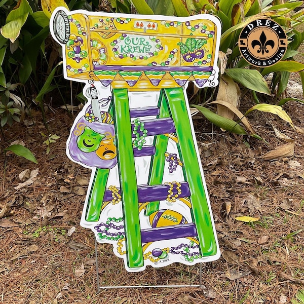 Mardi Gras Ladder Etsy