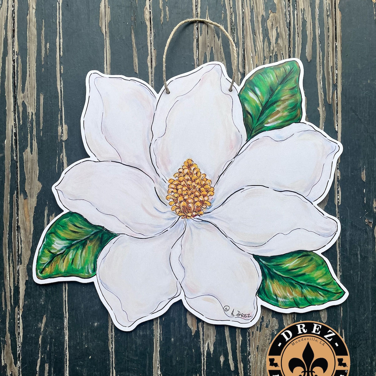Magnolia Flower Door Hanger, Spring Summer Decor, Louisiana Flower - Etsy