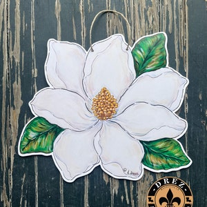 Magnolia Door Hanger, Flower, Spring, Summer , Louisiana Flower, NOLA, New Orleans, Springtime, Easter, Southern Flower