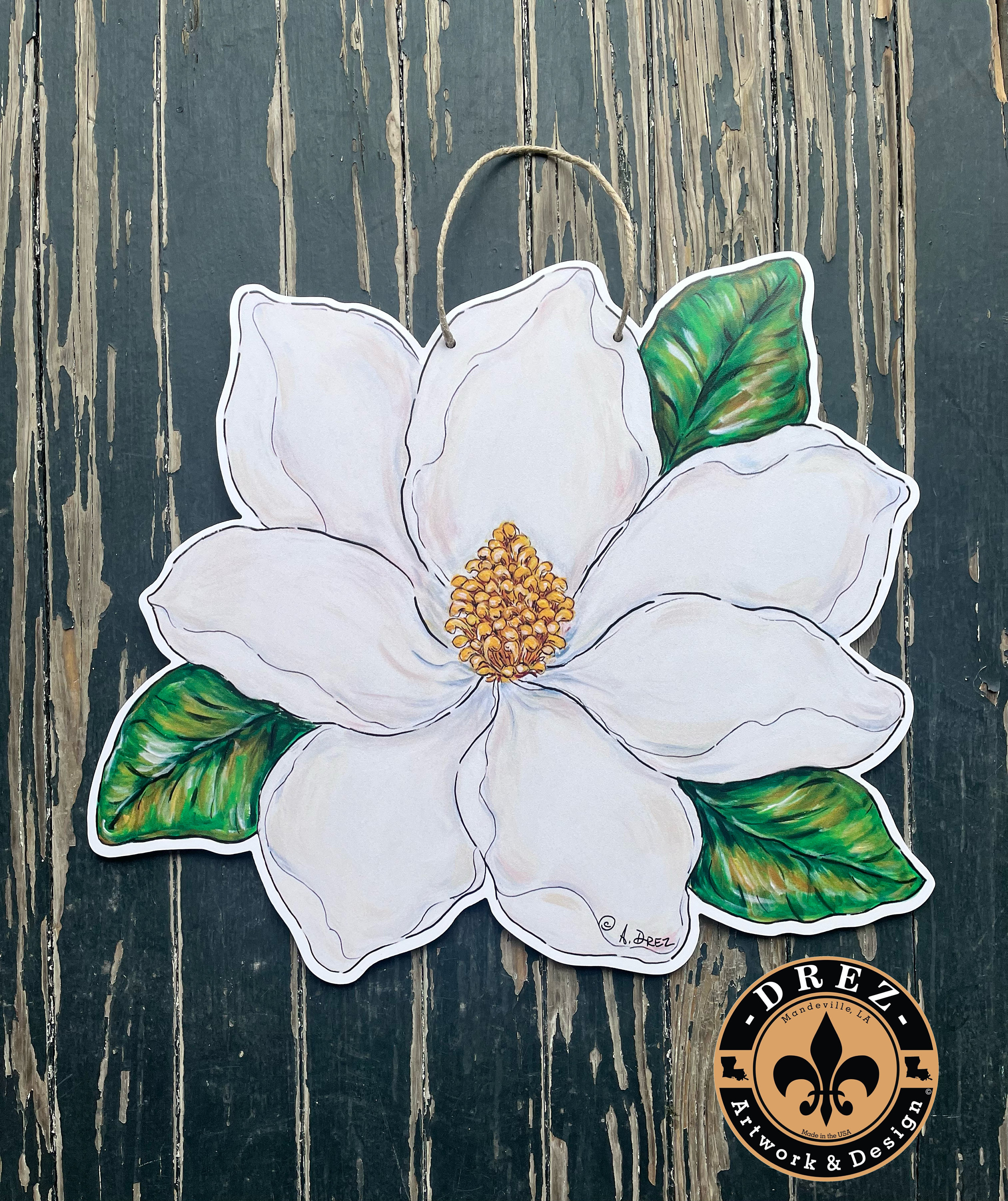 Magnolia Door Hanger, Flower, Spring, Summer , Louisiana Flower, NOLA, New Orleans, Springtime, Easter, Southern Flower