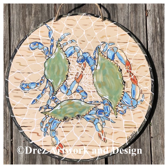 Crab Door Hanger, Blue Crab, Door Decor, Crab Net, Fishing, Camp, Fish,  Drez, Wholesale, Made in Louisiana, Family Business -  Finland
