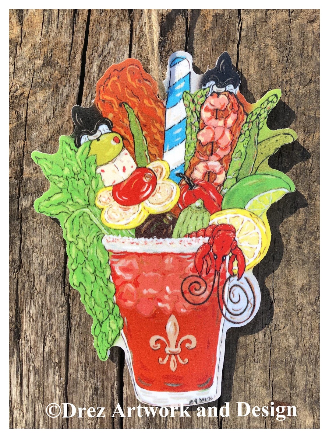 Bloody Mary, Ornament, Christmas Ornament, NOLA, Crawfish, , New Orleans, Made in Louisiana