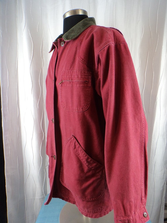 Vintage L L Bean Chore Coat, 90s Canvas Barn Jack… - image 4