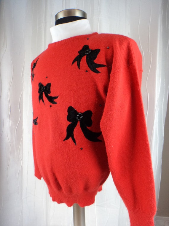 Vintage 80s, 90s Party Sweater, (Size: Women's Sm… - image 4