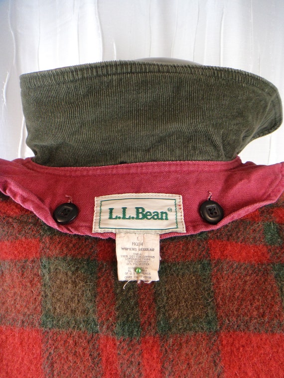 Vintage L L Bean Chore Coat, 90s Canvas Barn Jack… - image 7