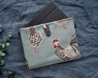 Fabric iPad case, fabric iPad cover 10th generation, iPad air case 5th generation, 10 inch tablet case, iPad gifts, Handmade in the UK