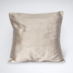 Raw silk cushion cover, beige silk scatter cushion, Prestigious Textiles silk throw pillow cover, Handmade in the UK