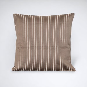 Brown cushion cover, 12 inch 30 x 30 cms throw pillow, brown metallic Romo fabric, boho home decor gift for new home, handmade in the uk