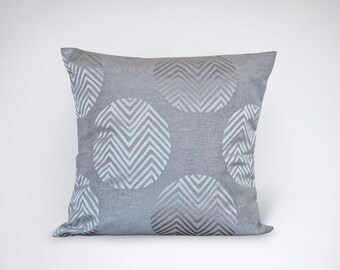 Luxury silver grey cushion covers, pillow cover set, modern design home decor gift for new home, Handmade in the UK