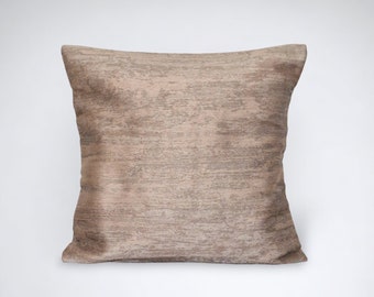 Textured brown cushion cover, luxury scatter cushion, decorative throw pillow cover, brown designer home decor, handmade in the UK