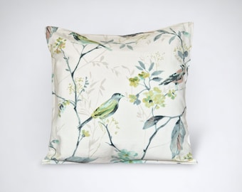 Bird cushion covers, Prestigious Textiles decorative throw pillow cover, cottage core farmhouse home decor, handmade in the UK