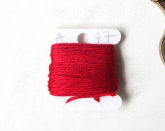 Anchor 47 red embroidery thread - stranded cotton floss for hand embroidery or cross stitch