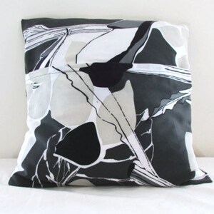 Grey and purple cushion cover Ikea Janette cushion abstract floral throw pillow cover handmade in the UK image 8