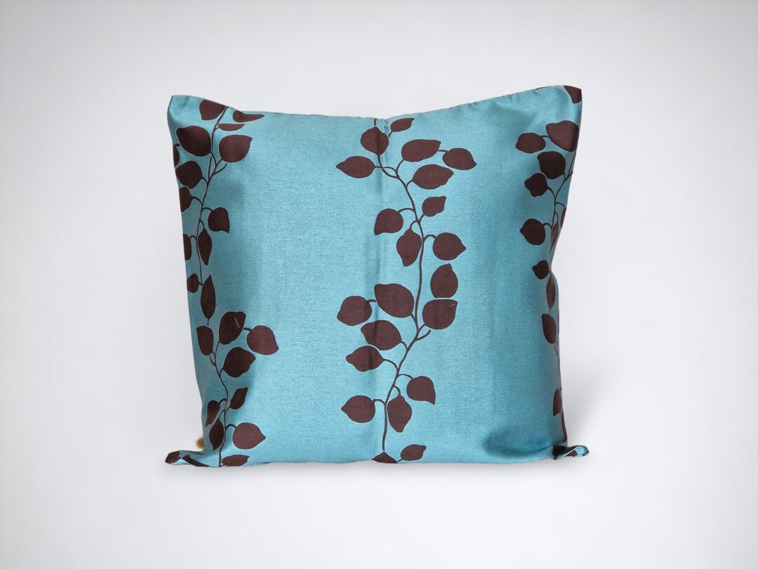 Coussin De Selle Best Ever 30 Pouces, Marron Et Turquoise, Laine Et Cuir, Neuf
