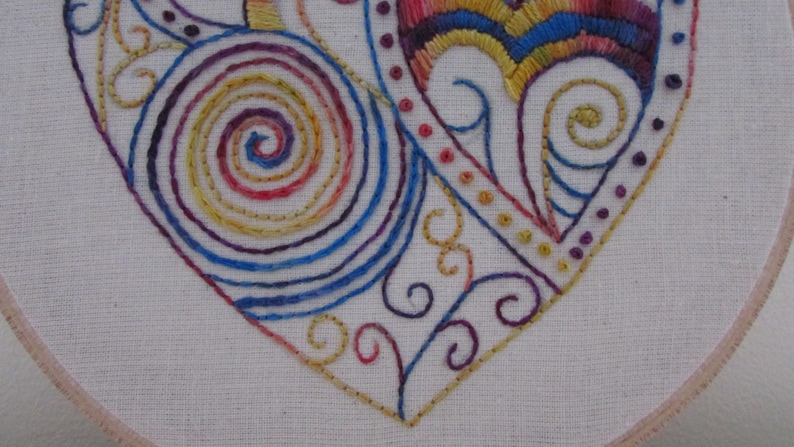 new home textile art gift Colourful doodle wall art modern hand embroidery wall hanging