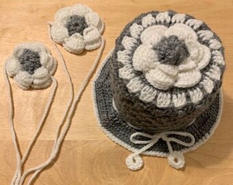 Crochet Toilet Paper Cover And Towel Ties