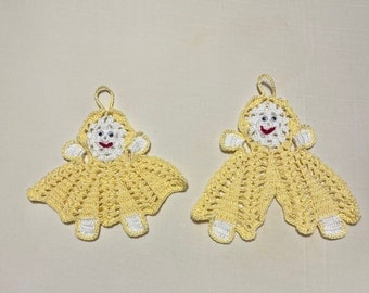 Kitchen Wall Decor - Crochet 2 Piece Set - Refrigerator Door Decor