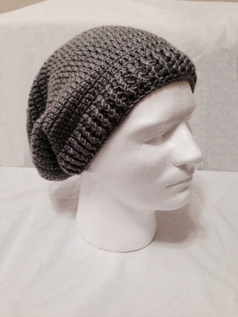 Men Handmade Crochet Slouchy Hat - Etsy