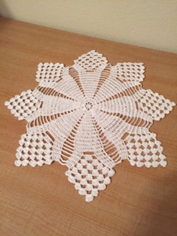 Handmade Crochet Star Shaped Doily 14 In Etsy