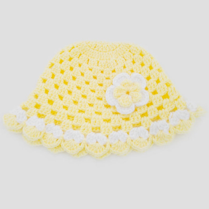 Girls Two-Colored Handmade Crochet Poncho With Matching Hat Set