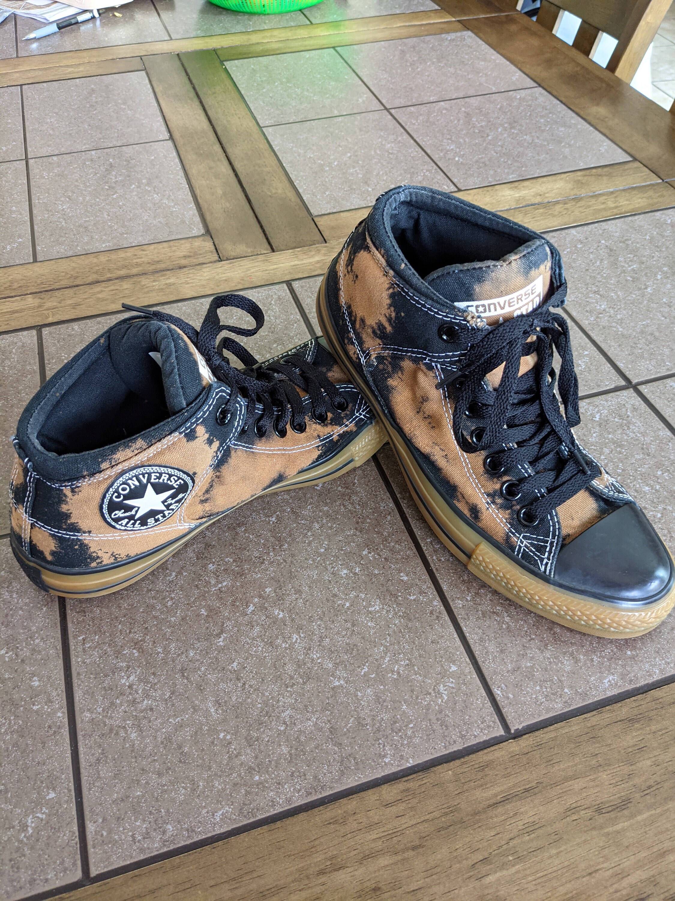 Custom Bleached Converse Size 8 Etsy