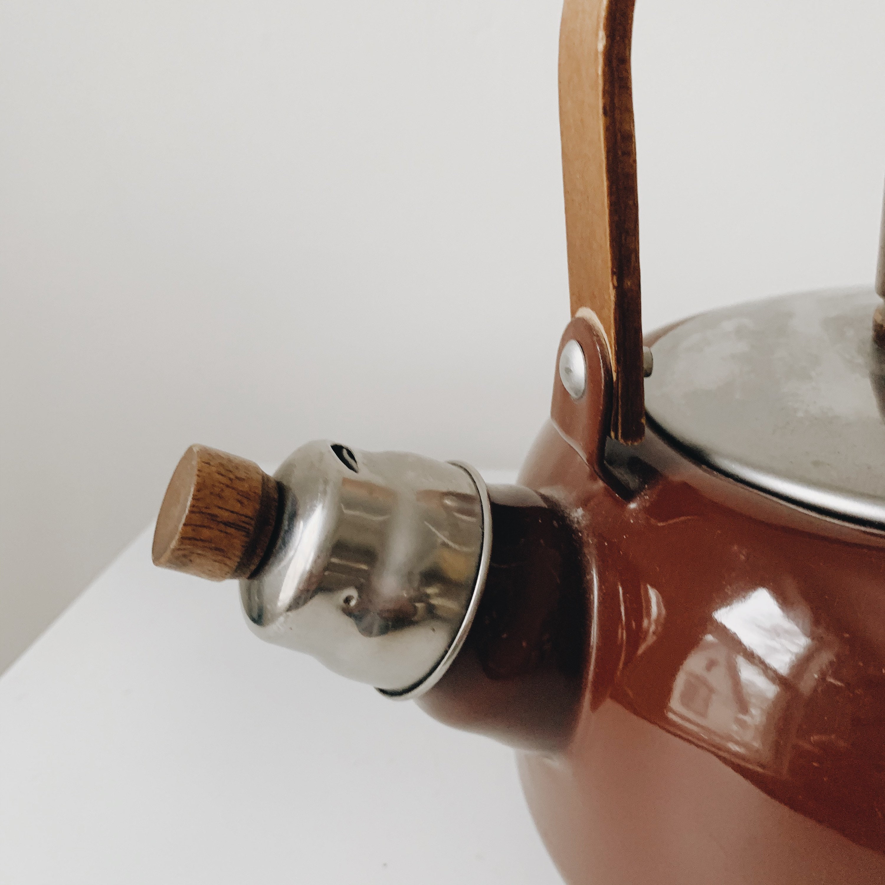 Vintage enamel kettle