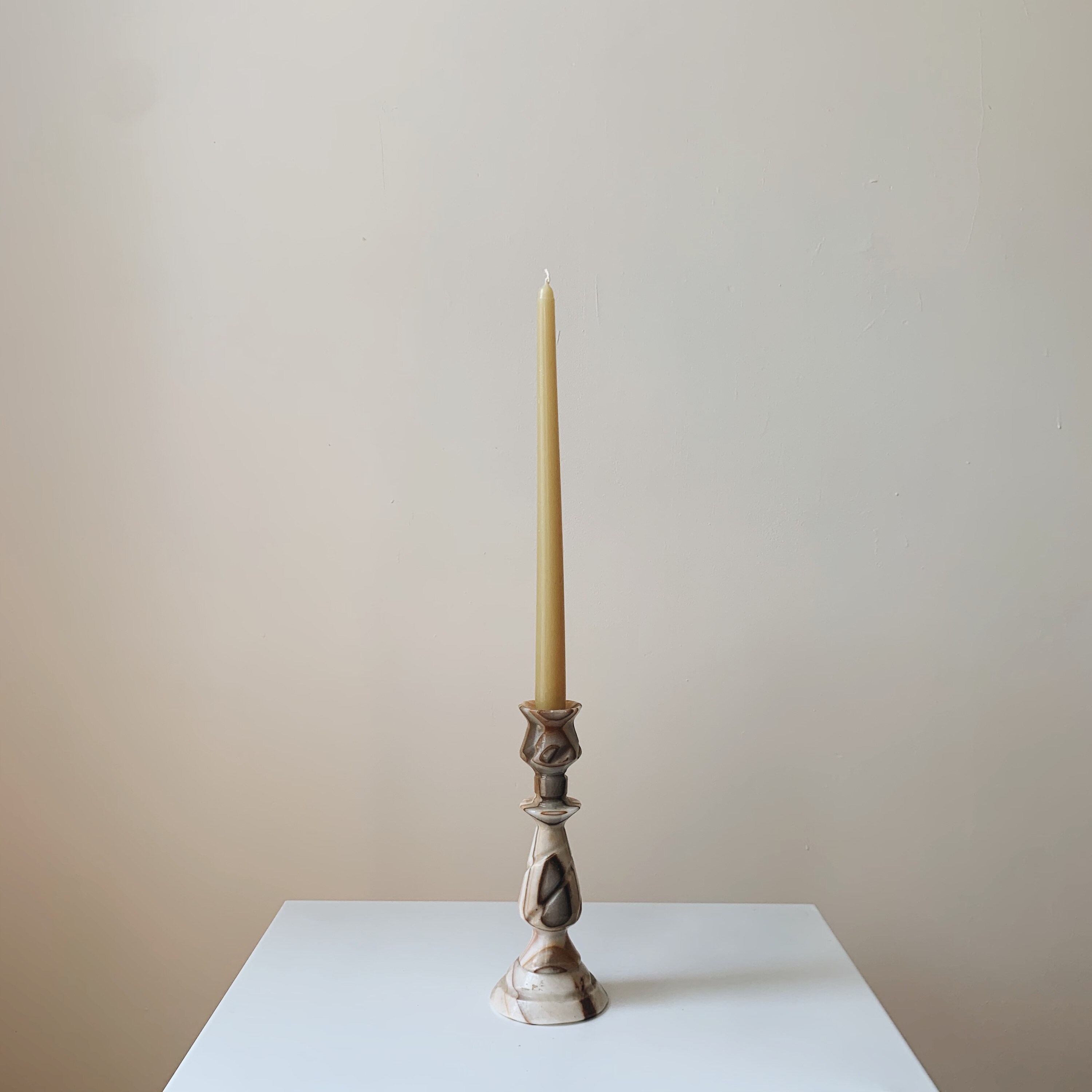 Vintage onyx candle holder